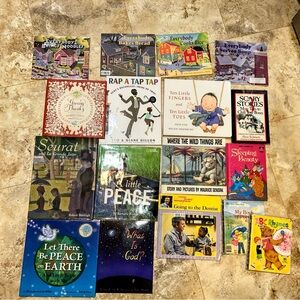 17pc Vintage Picture Book Mr. Rogers 70s 80s 90s Art Soc Stds Disney Religion